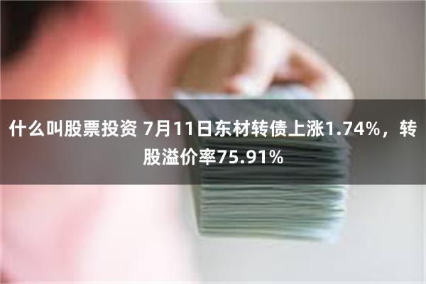 什么叫股票投资 7月11日东材转债上涨1.74%，转股溢价率75.91%