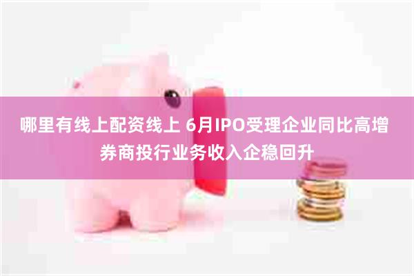 哪里有线上配资线上 6月IPO受理企业同比高增 券商投行业务收入企稳回升