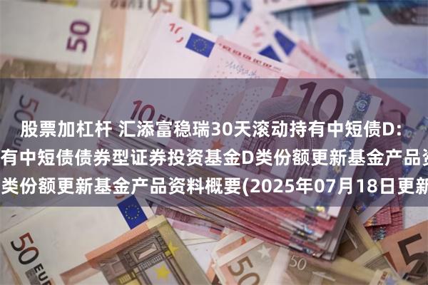 股票加杠杆 汇添富稳瑞30天滚动持有中短债D: 汇添富稳瑞30天滚动持有中短债债券型证券投资基金D类份额更新基金产品资料概要(2025年07月18日更新)