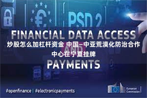 炒股怎么加杠杆资金 中国—中亚荒漠化防治合作中心在宁夏挂牌