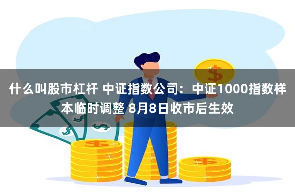 什么叫股市杠杆 中证指数公司：中证1000指数样本临时调整 8月8日收市后生效